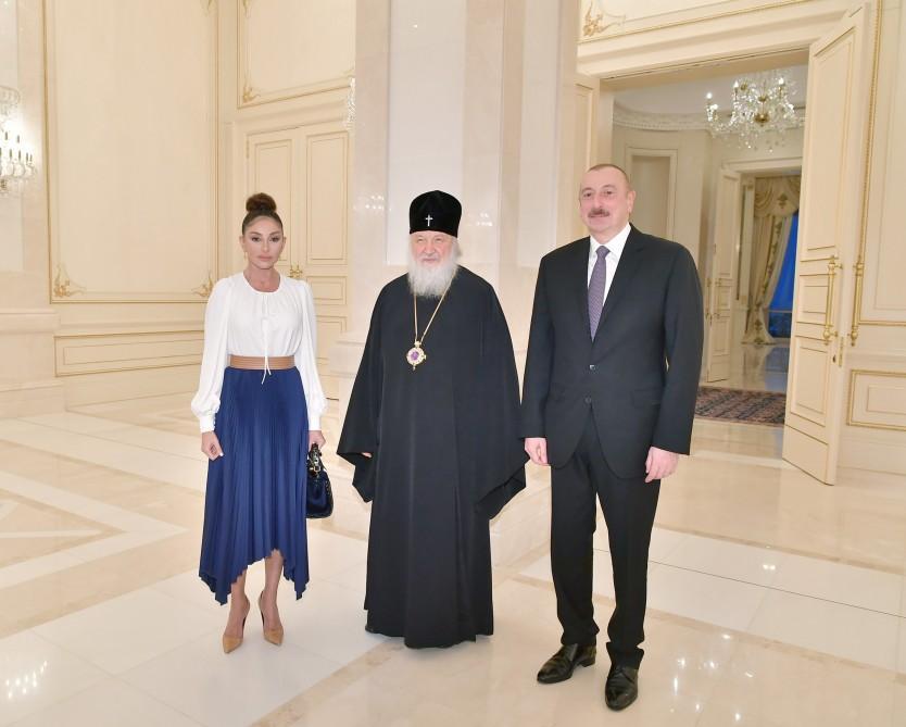 President Ilham Aliyev and First Lady Mehriban Aliyeva meet with Patriarch Kirill of Moscow and All Russia [PHOTO]