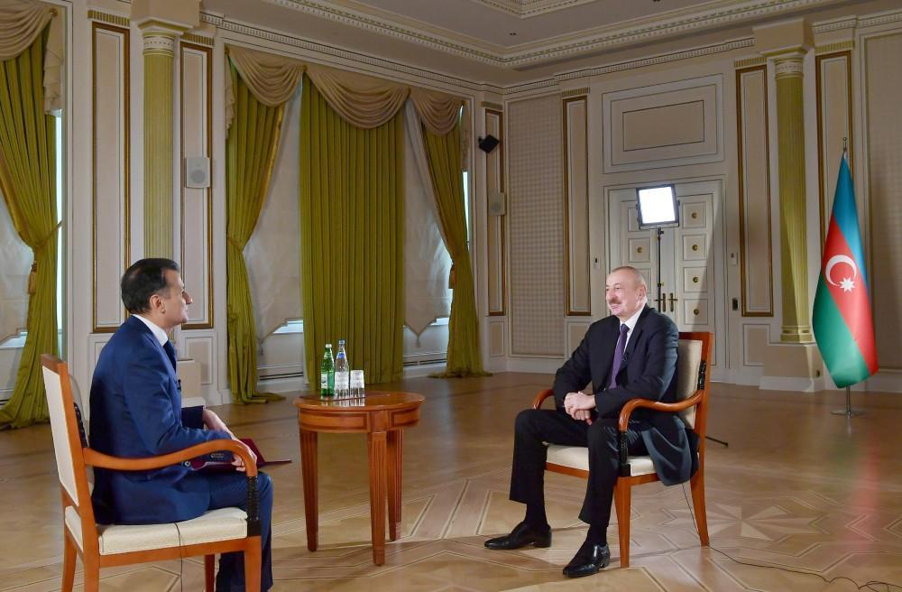 Azerbaijani president interviewed by Real TV