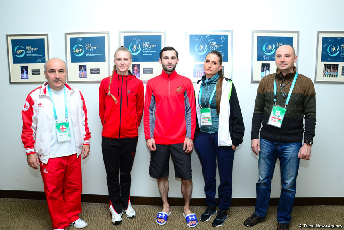 Reps of Georgian Embassy in Azerbaijan meet gymnasts at Trampoline & Tumbling World Cup [PHOTO]
