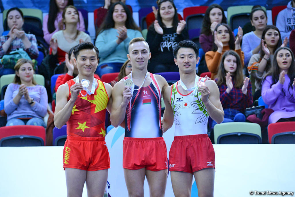 Winners of individual trampoline program as part of World Cup awarded in Baku [PHOTO]