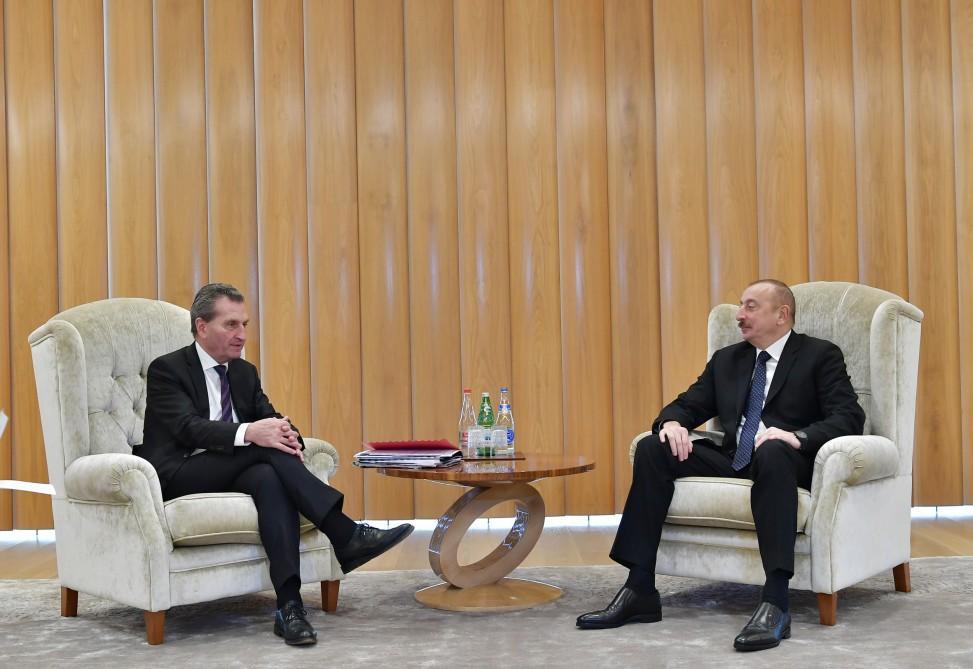 Ilham Aliyev meets European commissioner for budget and  human resources [UPDATE]