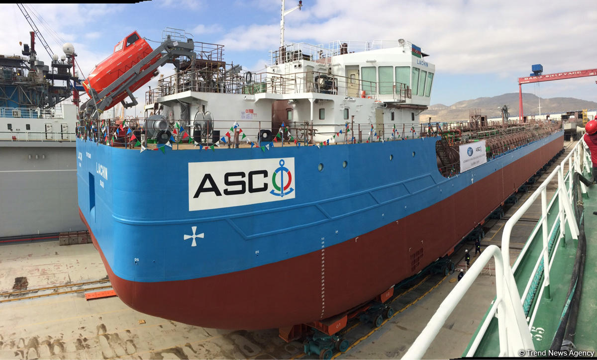 New oil tanker launched in Azerbaijan [PHOTO]