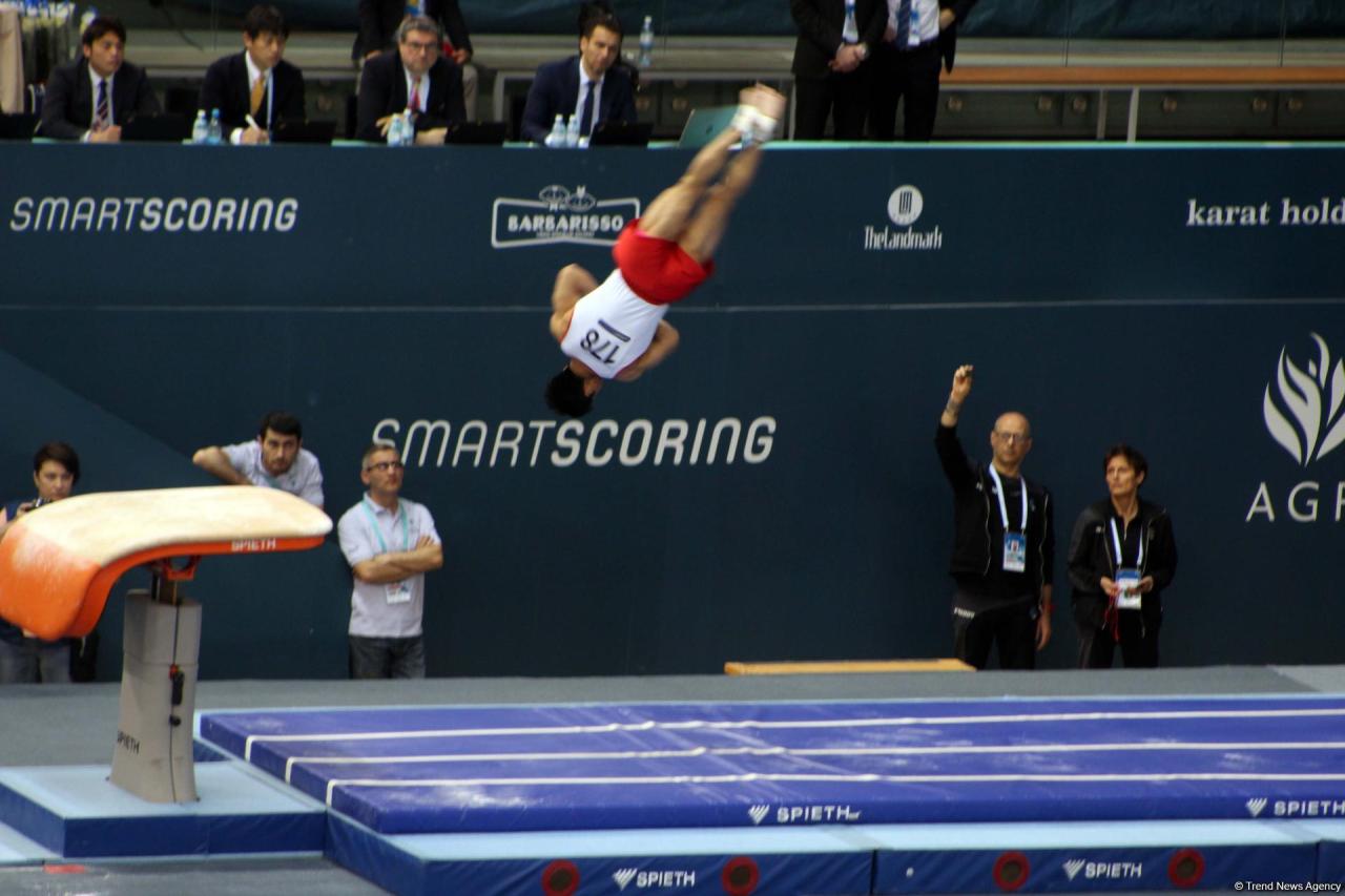 South Korean gymnast grabs gold in vault exercises of FIG Artistic Gymnastics World Cup
