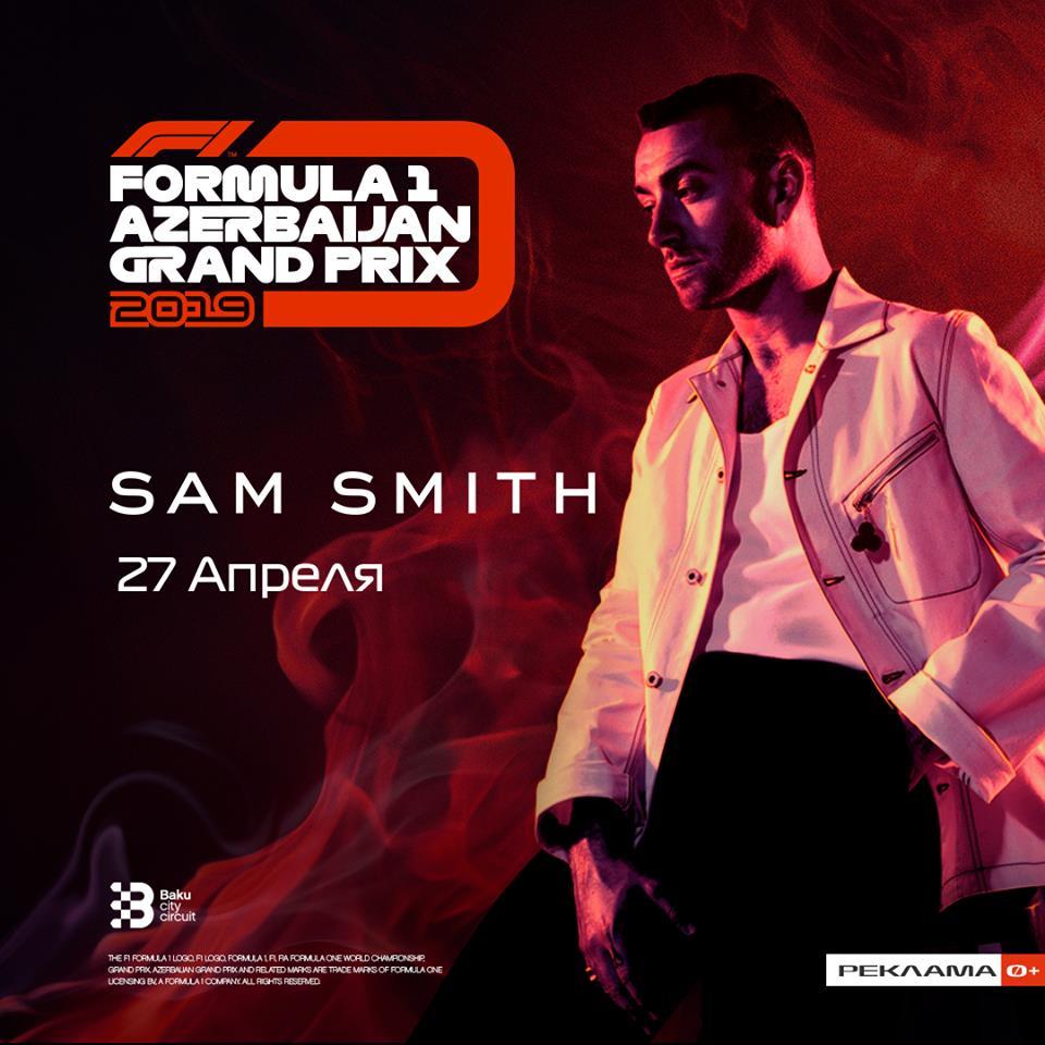 Sam Smith to be lead performer of F1 concert program
