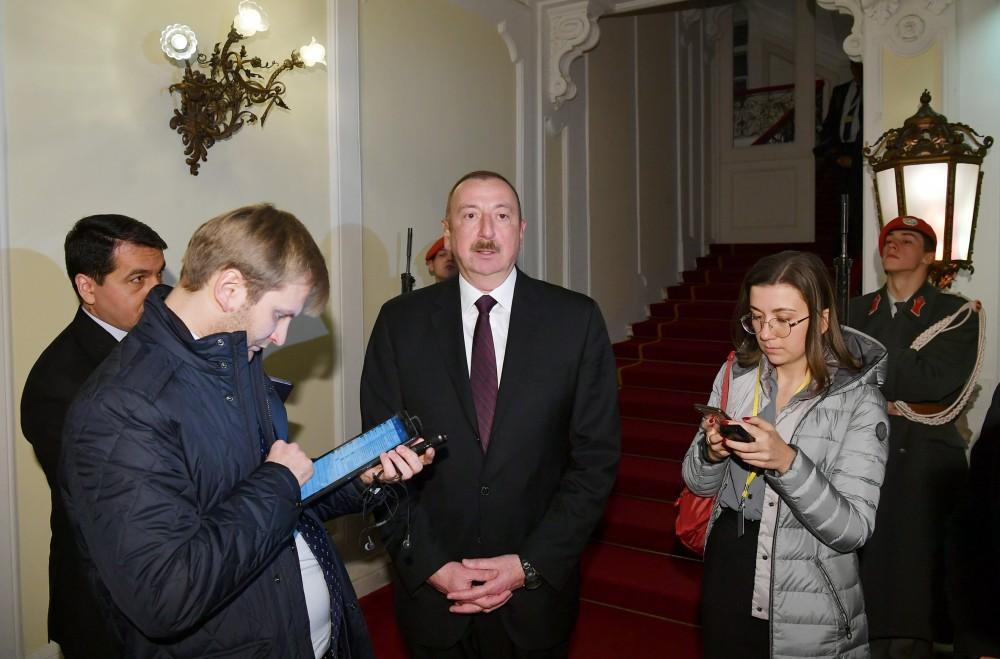 President Ilham Aliyev gives interview to Russian TASS news agency in Vienna