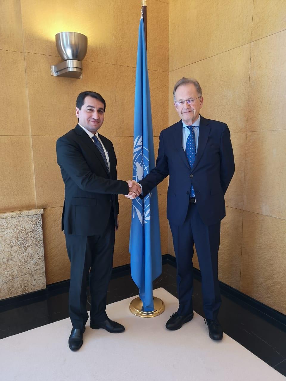 Azerbaijani official meets head of UN Office in Geneva [PHOTO]
