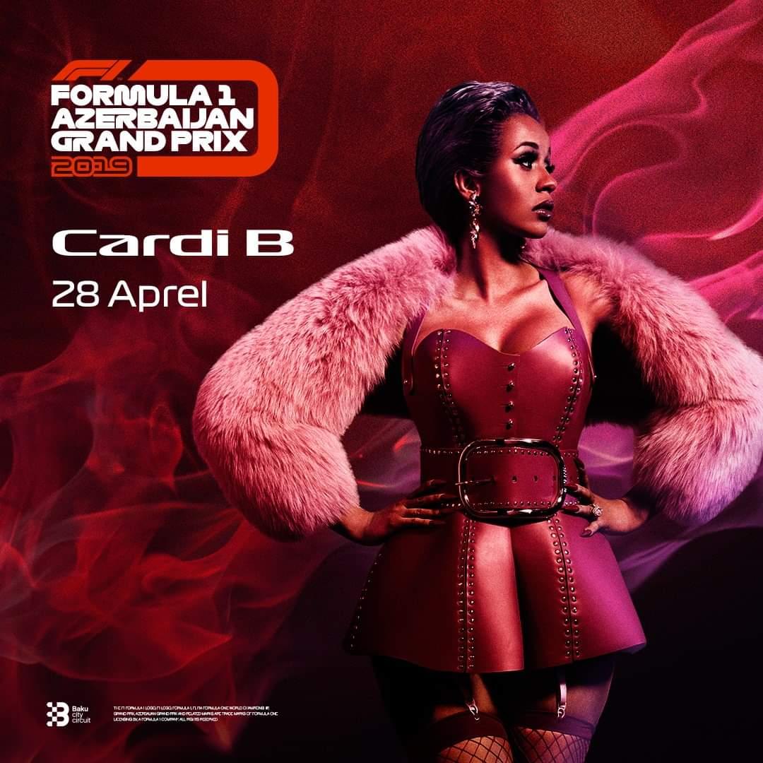 Cardi B to close out  F1 concert program