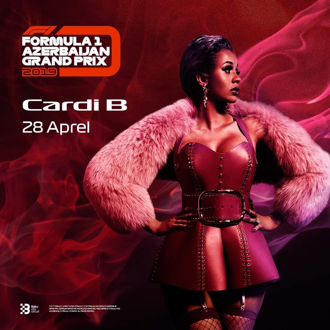Cardi B to close out F1 concert program