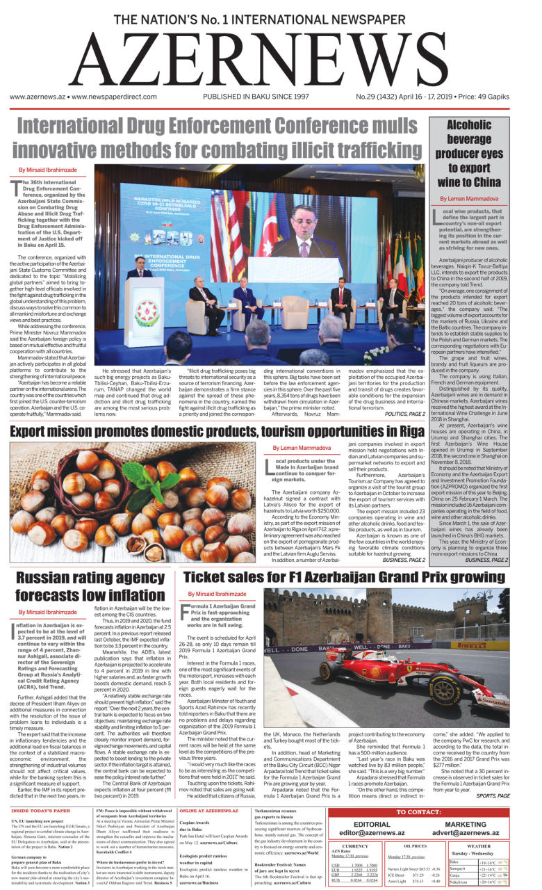 AZERNEWS releases another print issue