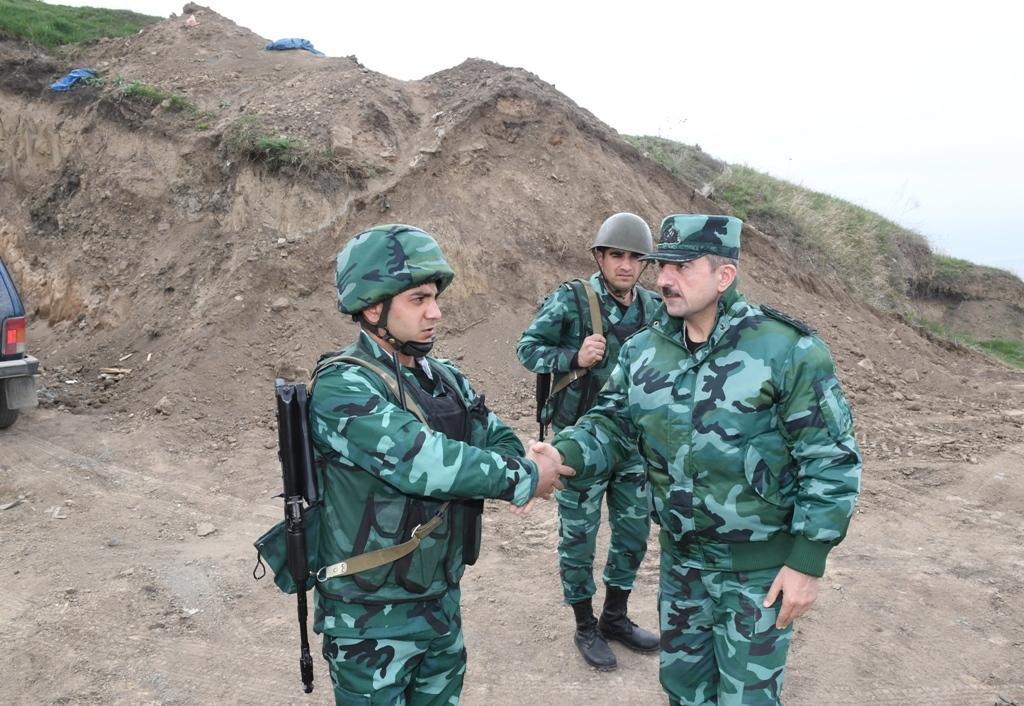 Combat readiness of Azerbaijan’s checkpoints on border with Armenia checked [PHOTO]
