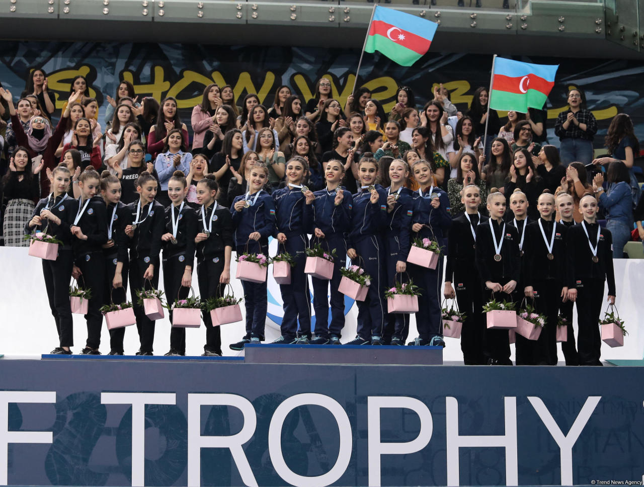 Azerbaijan has gold and silver: winners of AGF Junior Trophy in group exercises with five ribbons, five hoops awarded in Baku [PHOTO]