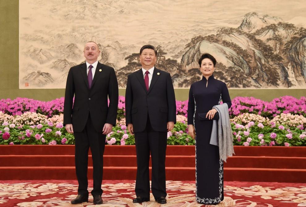 Azerbaijani president attends reception for participants of Belt and Road International Forum [PHOTO]