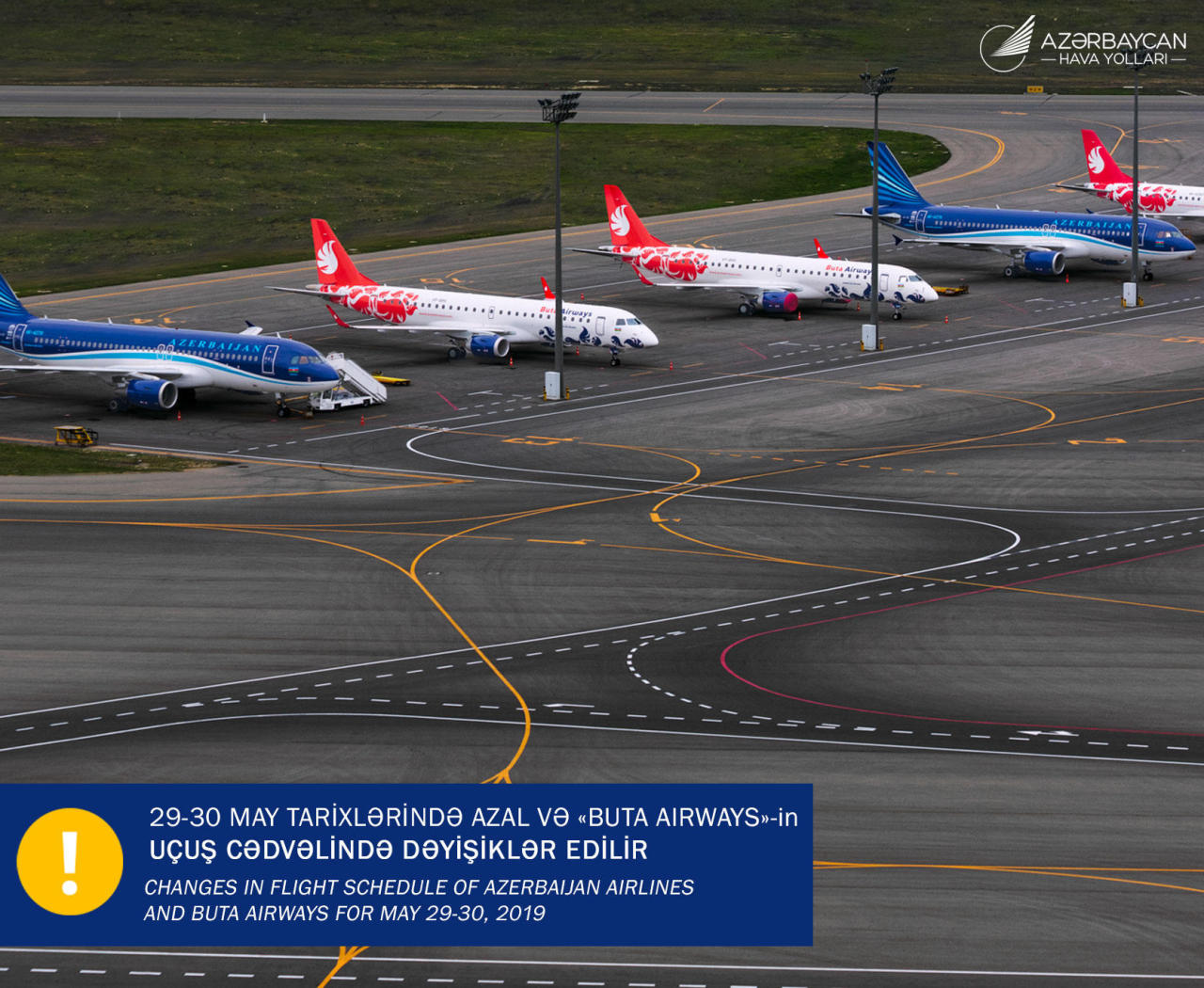 AZAL, Buta Airways flights to be operated on modified schedule on May 29, 30 [PHOTO]