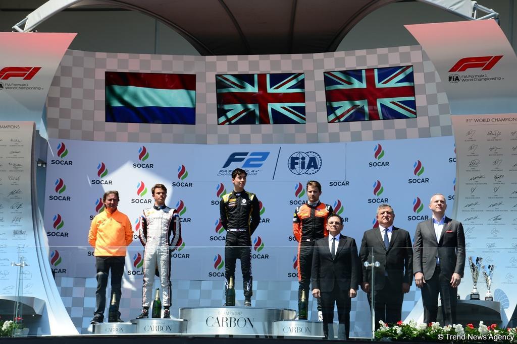 Winners of F2™ First Race of Formula 1 SOCAR Azerbaijan Grand Prix 2019 [PHOTO]