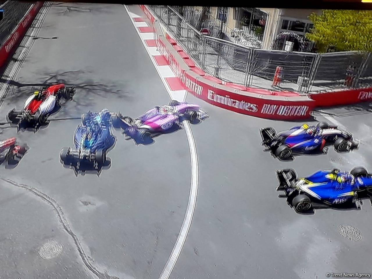Chain-reaction accident occurs at F2second race in Baku [PHOTO]