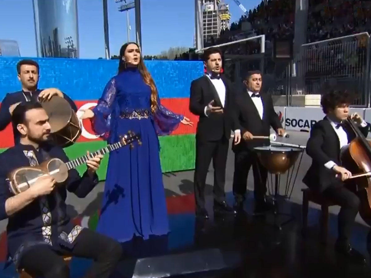 Anthem of Azerbaijan performed in new arrangement in F1 opening ceremony [VIDEO]