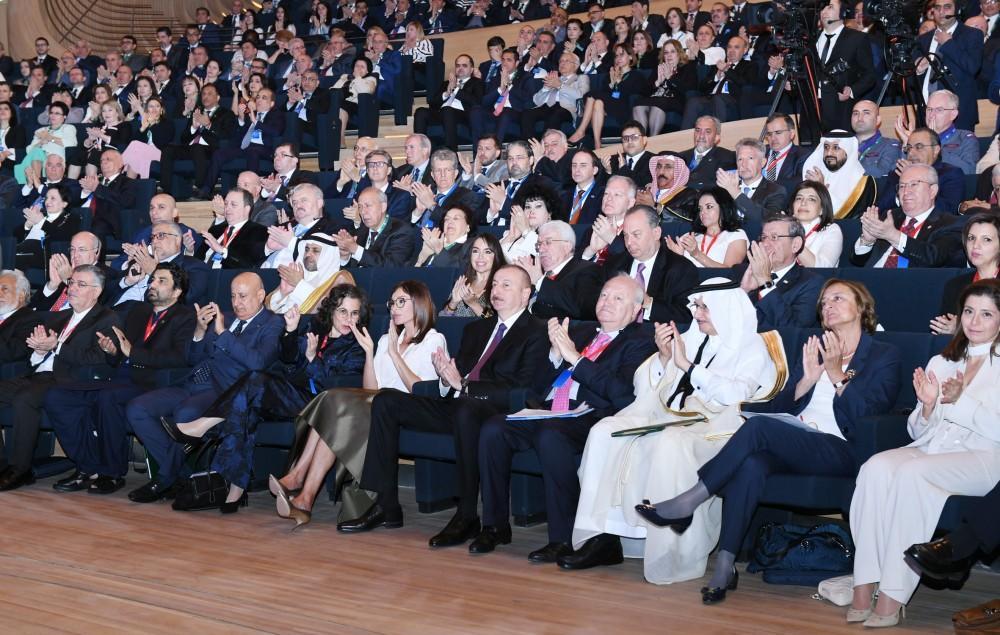 President Ilham Aliyev, First Lady Mehriban Aliyeva attend opening of 5th World Forum on Intercultural Dialogue in Baku [PHOTO]