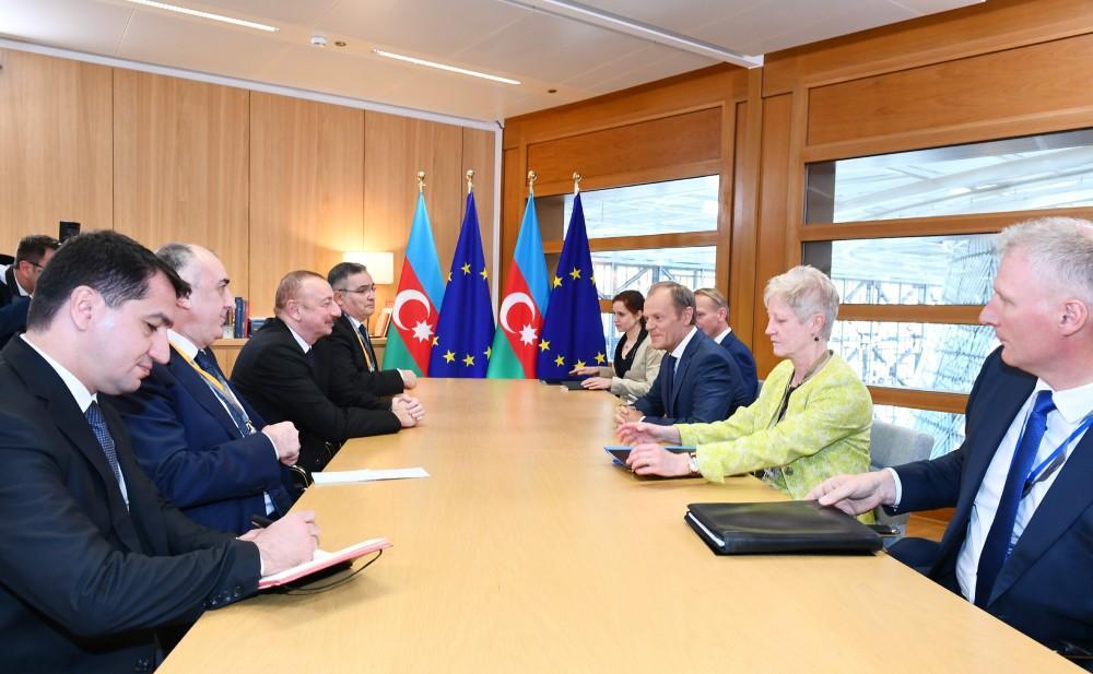 President İlham Aliyev meets with President of European Council [UPDATE]