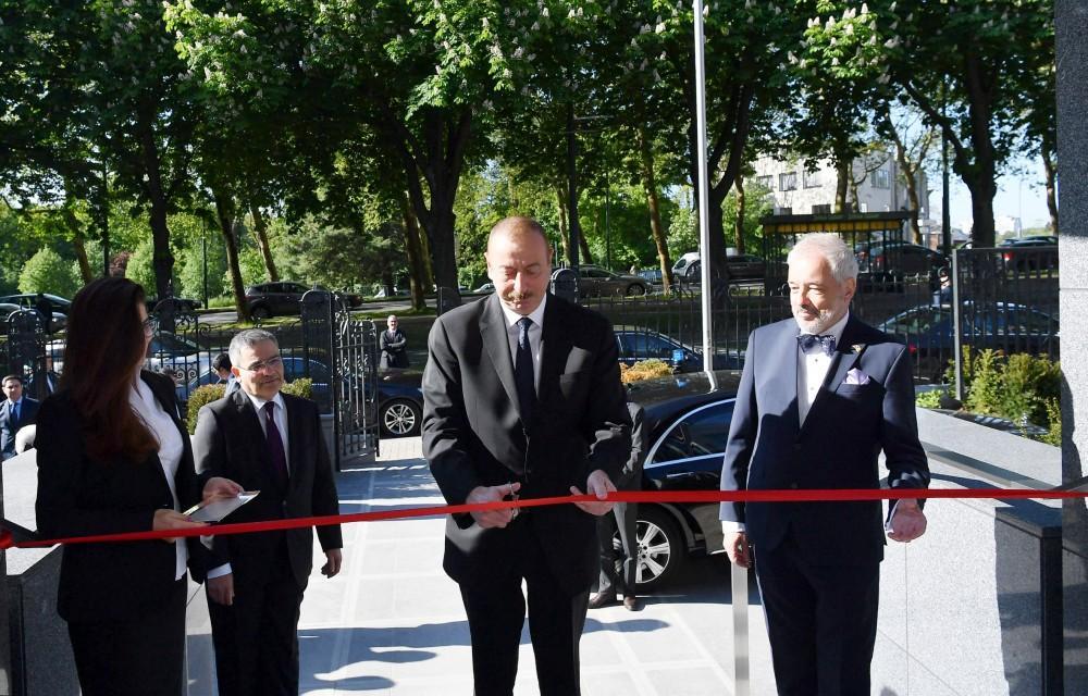 President Aliyev attends inauguration of new building of Azerbaijani embassy in Belgium [PHOTO]