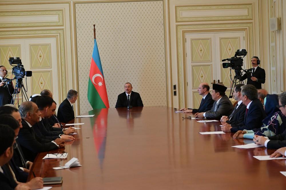 President Aliyev receives ambassadors, heads of diplomatic missions of Muslim countries to Azerbaijan [UPDATE]