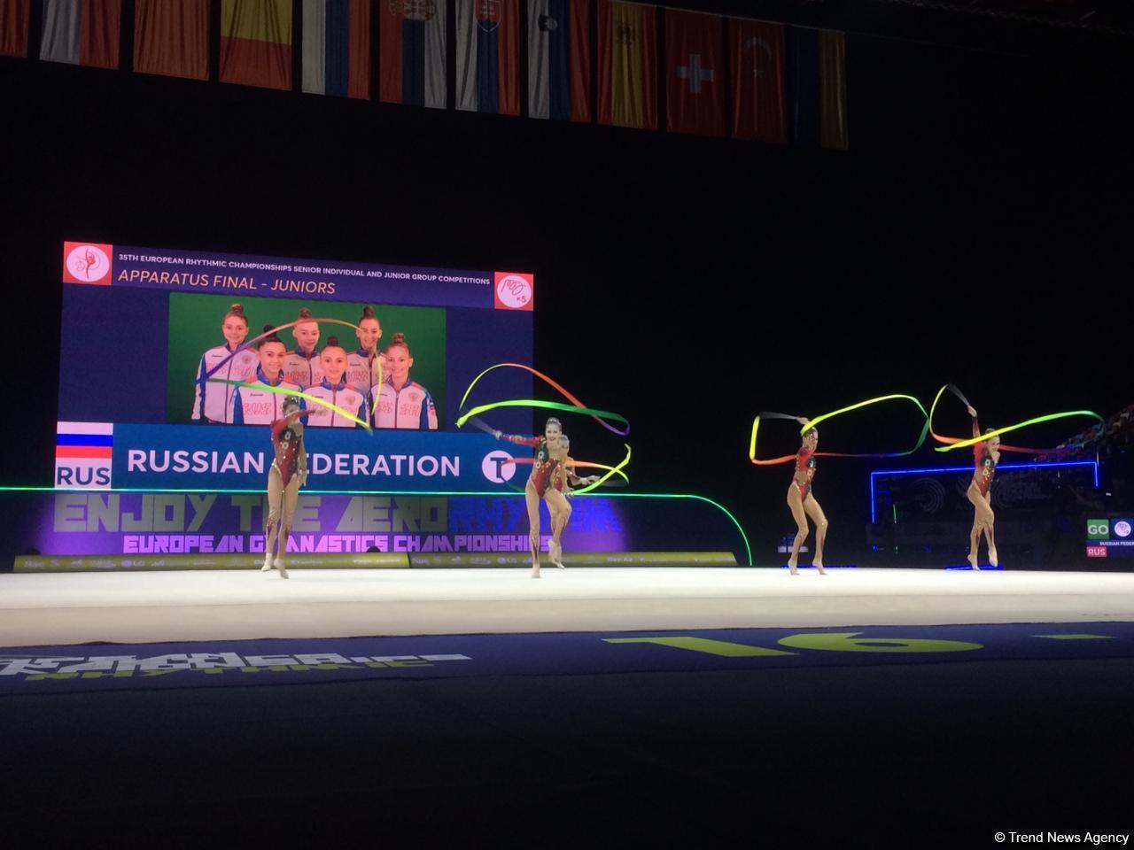 Russian gymnasts grab second gold in group exercises at European Championships in Baku
