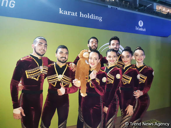 Azerbaijani team reaches finals of European Aerobic Gymnastics Championships in aerobic dance program