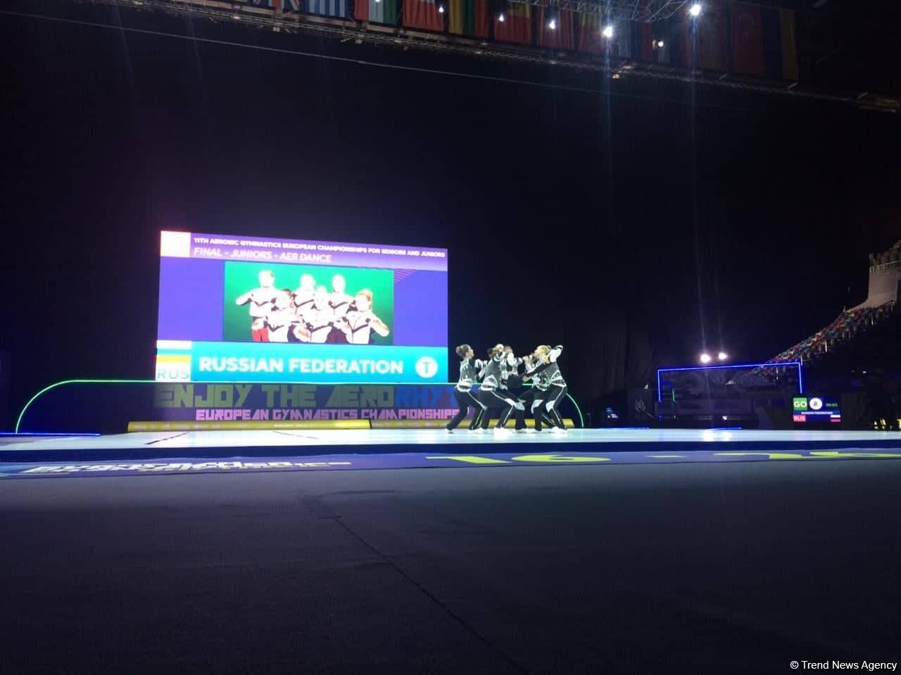 Junior winners in aerobic dance within European Aerobic Gymnastics Championships named in Baku