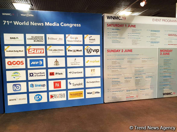 Trend News Agency, Azernews at 71st World News Media Congress and World Editors Forum in Scotland