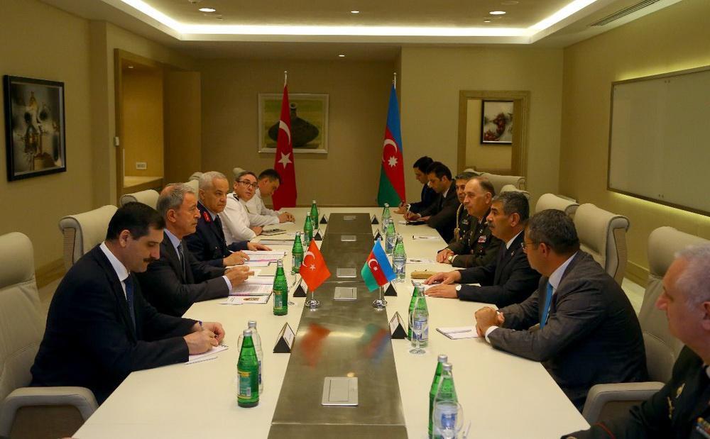Azerbaijani, Turkish Defense Ministers meet in Gabala [PHOTO]
