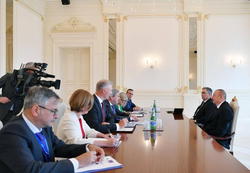 Azerbaijani President receives delegation led by EU Commissioner [UPDATE]