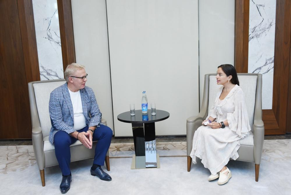 Vice-President of Heydar Aliyev Foundation Leyla Aliyeva meets with UN Goodwill Ambassador Vyacheslav Fetisov