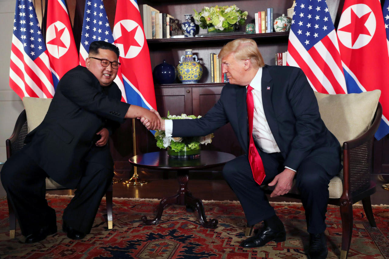 Trump, Kim Jong Un meet, shake hands in Panmunjom