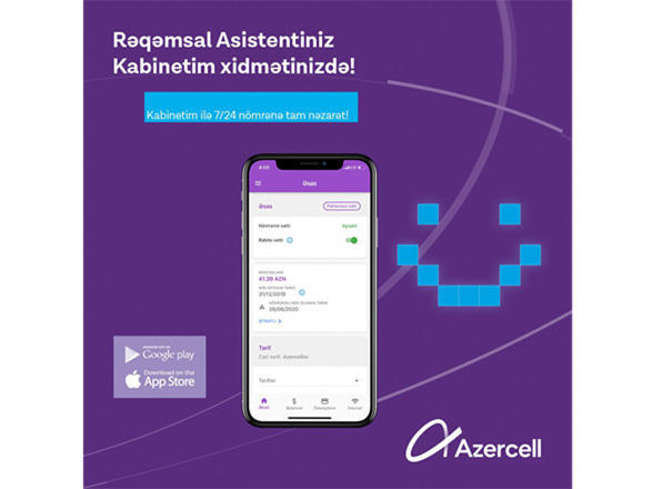 With Azercell’s Kabinetim application managing your number is more convenient now