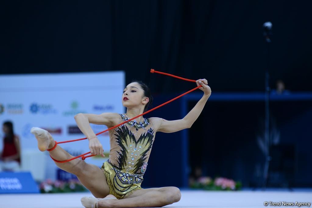 Azerbaijani gymnast wins silver and bronze at 1st FIG Rhythmic Gymnastics Junior World Championships