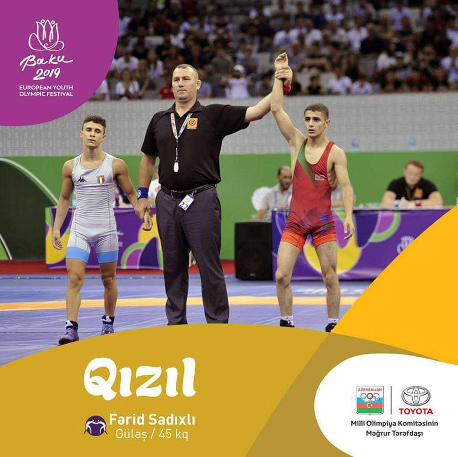 Baku schoolboy takes first place at EYOF 2019 [PHOTO]