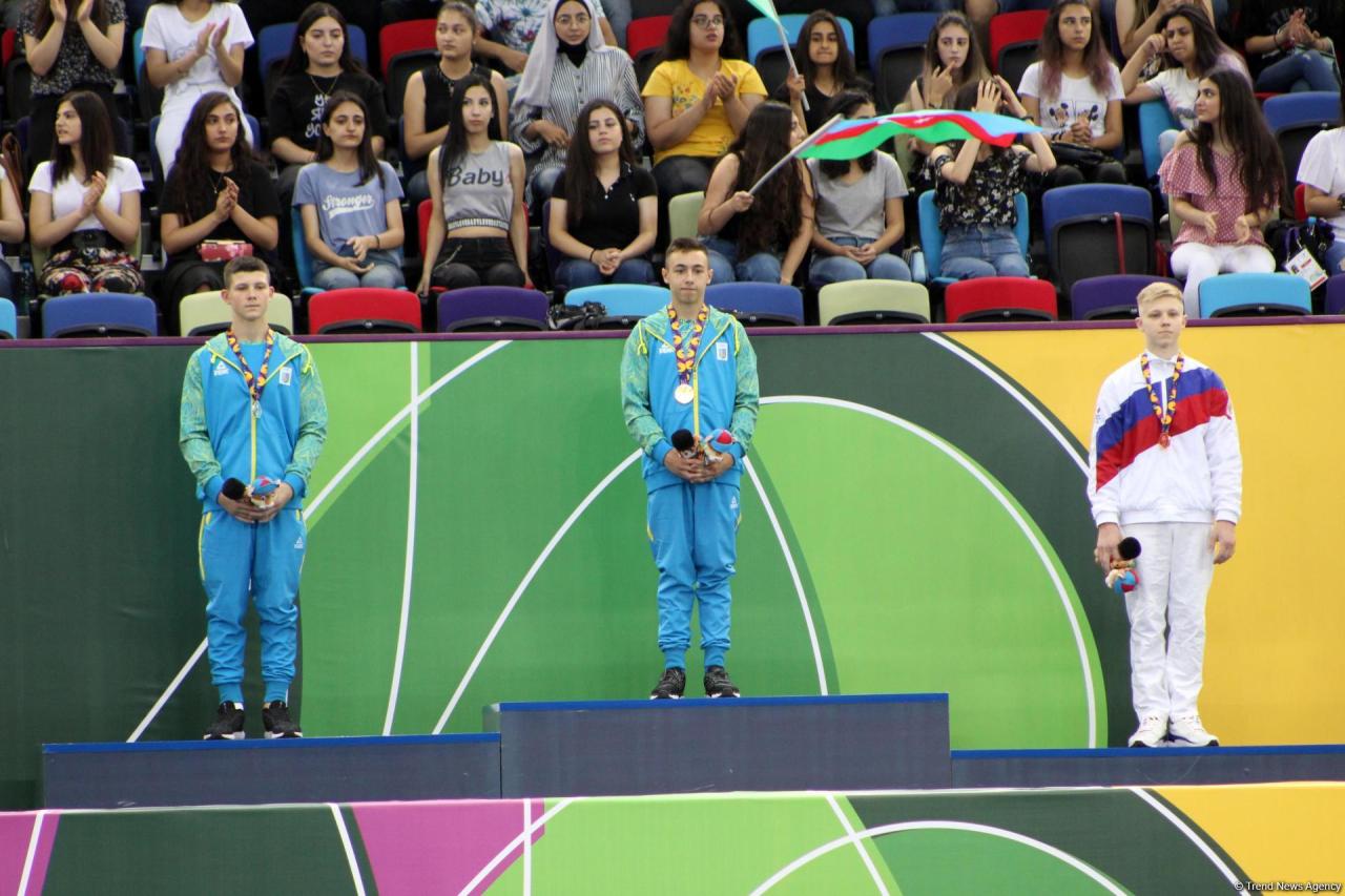 Ukrainian gymnast grabs gold in EYOF Baku 2019 floor exercises [PHOTO]