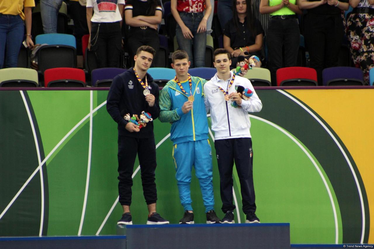 Ukrainian gymnast grabs gold in crossbar exercises at EYOF Baku 2019 [PHOTO]