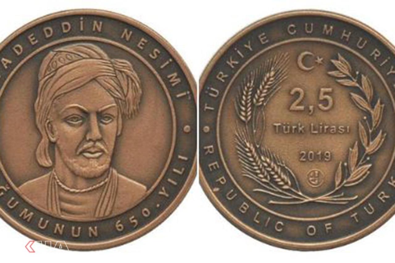 Jubilee coin dedicated to Azerbaijani poet Nasimi's anniversary issued in Turkey