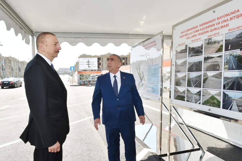 President Ilham Aliyev attends opening of-reconstructed Ashug Molla Juma street, adjacent roads in Baku [UPDATE]