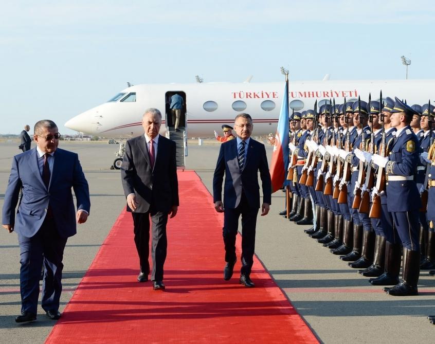 Turkish Vice President arrives in Azerbaijan for official visit