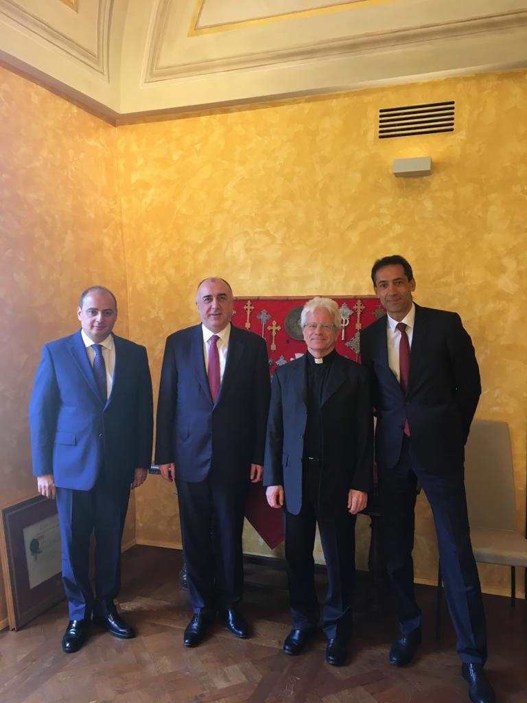 Azerbaijani FM meets rector of Pontifical Oriental Institute during Holy See visit [PHOTO]