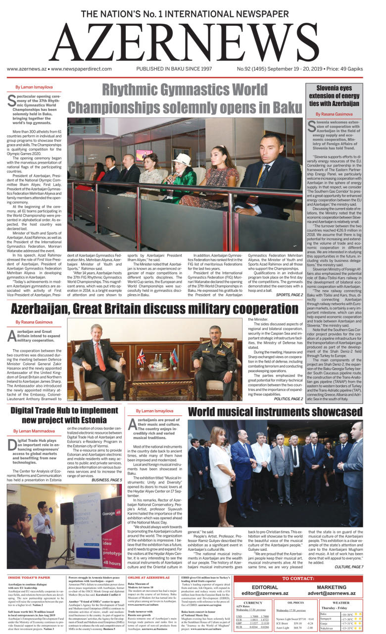 AZERNEWS releases another print issue