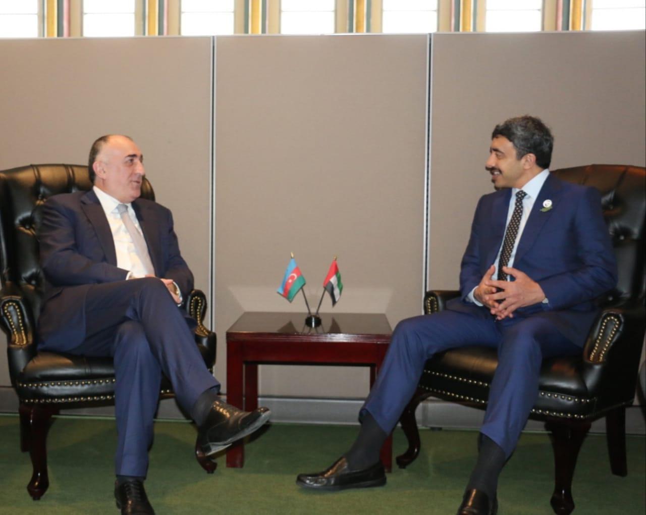 Azerbaijani FM meets UAE counterpart