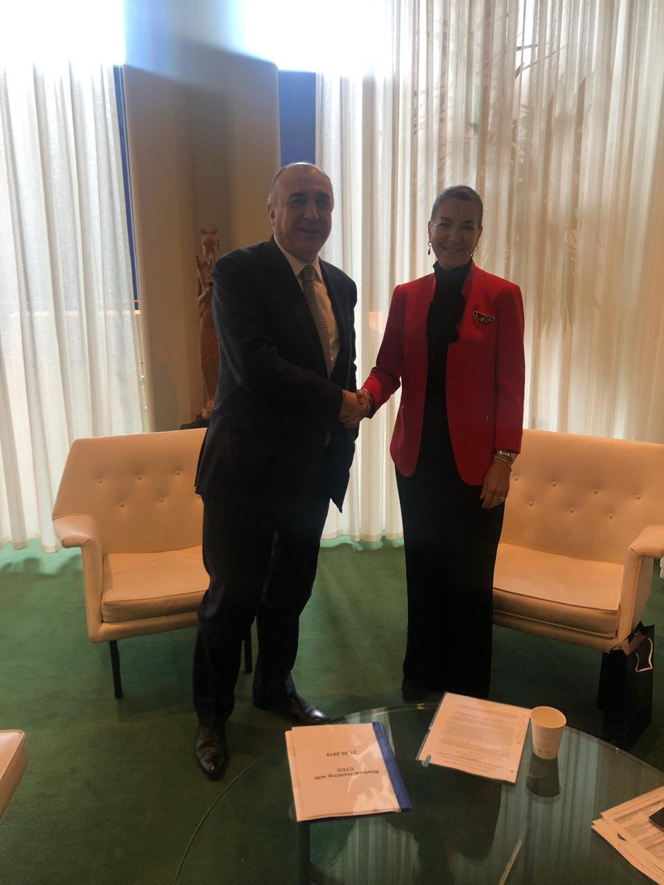 Azerbaijani FM meets head of Counter-Terrorism Executive Directorate