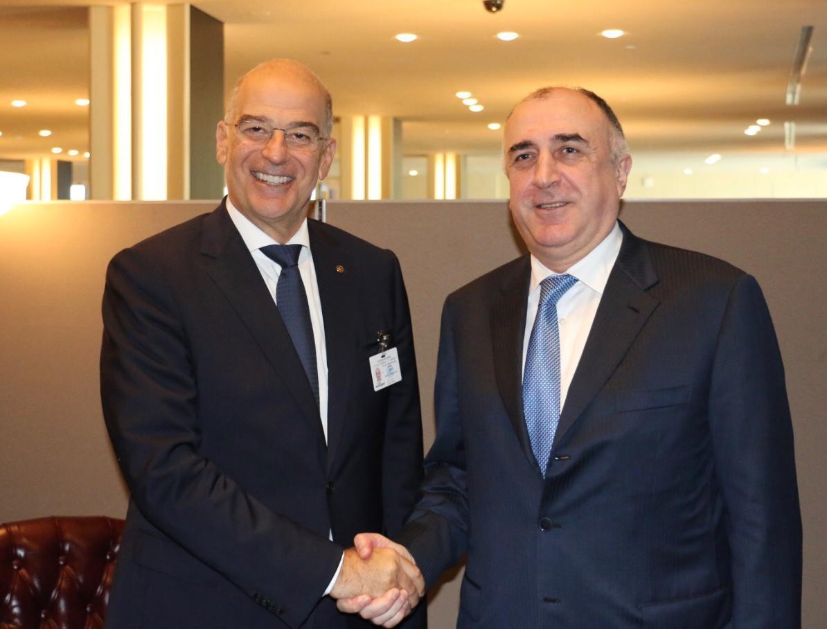 Azerbaijani FM meets with his Greek counterpart