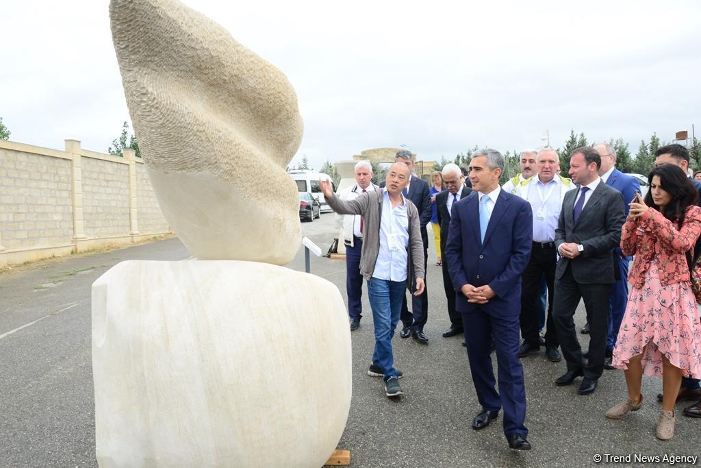 Sculptures by participants of int’l symposium presented at Nasimi Festival [PHOTO]