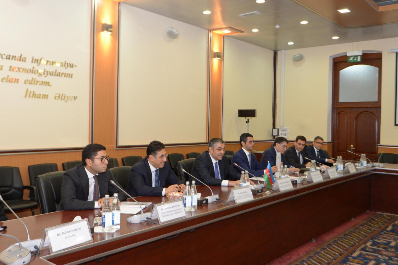 Azerbaijani communication minister meets Austrian delegation [PHOTO]