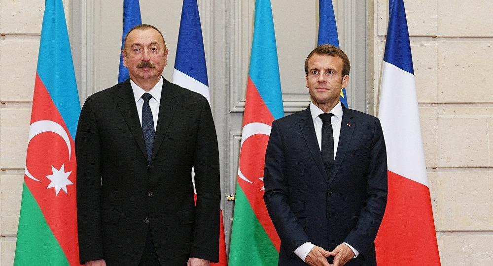 French President Macron calls President Ilham Aliyev for support