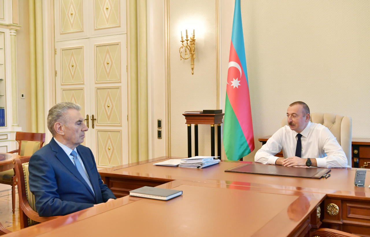 President Aliyev receives Deputy Prime Minister Ali Hasanov as he submitted his resignation letter [UPDATE]