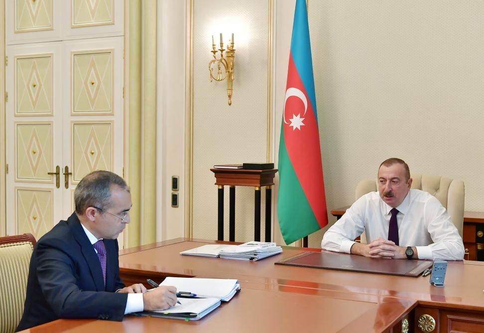 President Ilham Aliyev receives Mikayil Jabbarov in connection with his appointment to new post [UPDATE]